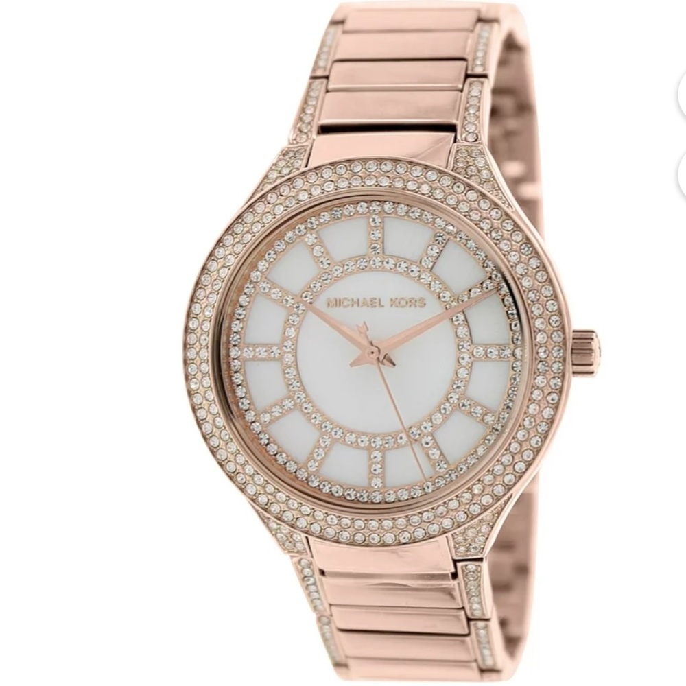 NWT Michael Kors MK3313 Women's Kerry Rose Gold-Tone Watch - Picture 3 of 6